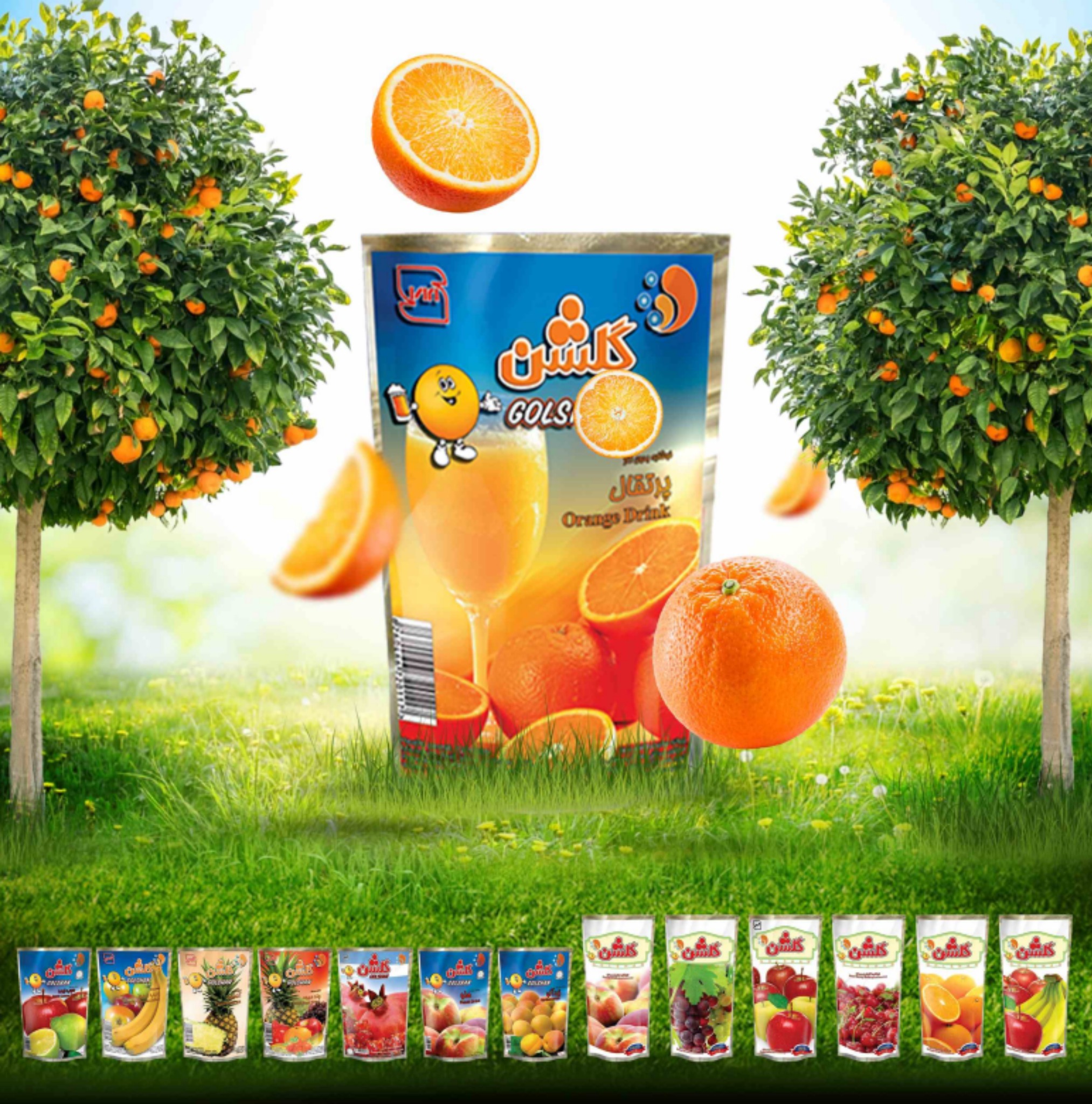 Golsun Instant Fruit Juice Drink Powder  Orange Flavor