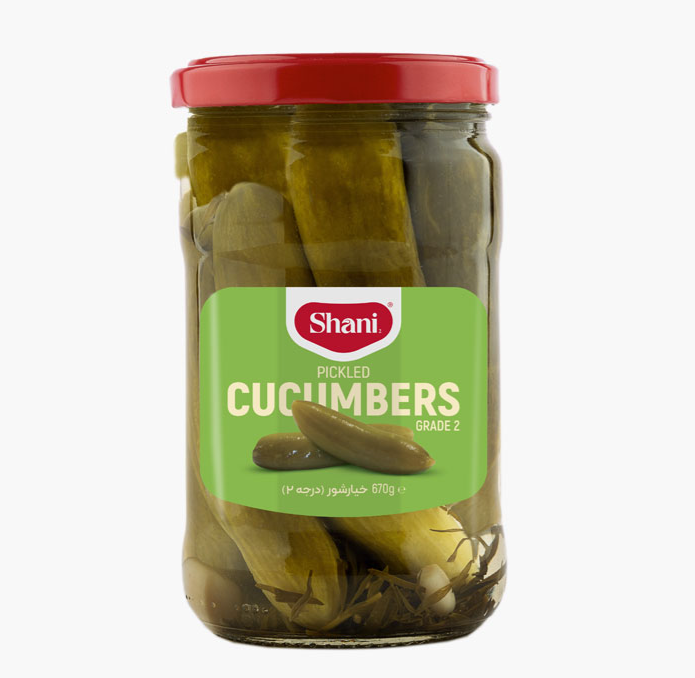 Grade B Jar cucumber pickled - 670g
