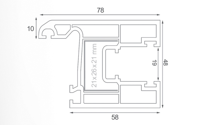 Sliding window sash profile