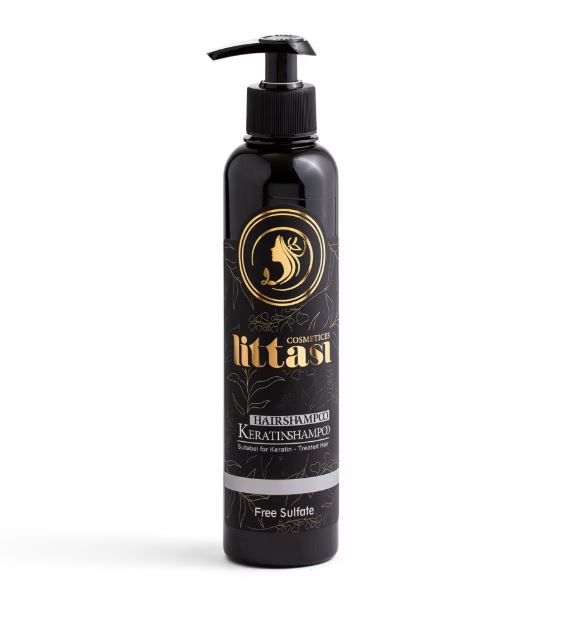 Littasi Sulfate-Free & Paraben-Free Specialized Keratin Care Shampoo with Hydrolyzed Keratin & Vitamin E  Professional Repair, Smoothing & Moisturizing Shampoo for Keratin-Treated, Damaged, Frizzy & Sensitive Hair (320 ml)
