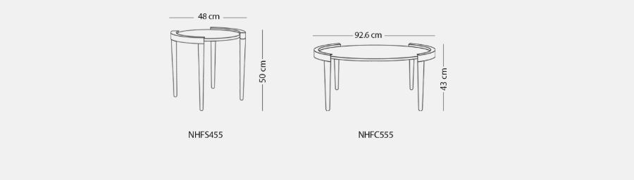 RAZAN , Round Mid-Century Beech-Veneered Coffee Table