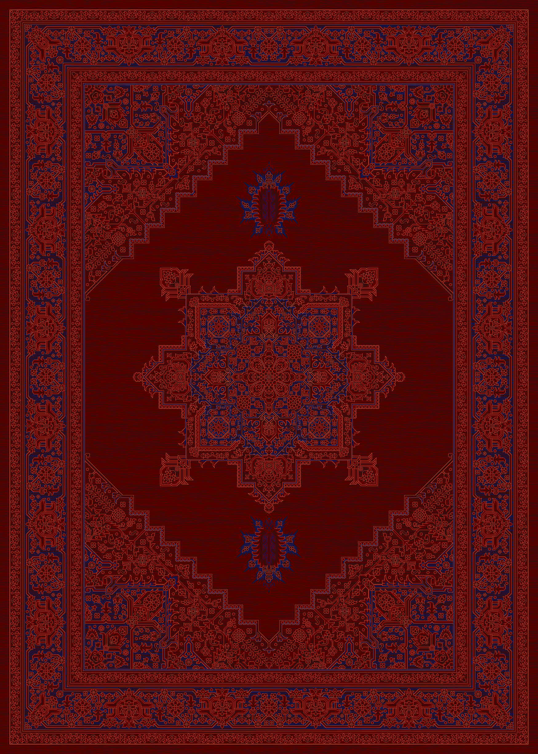 Reeds Acrylic Machine-Made Persian Carpet