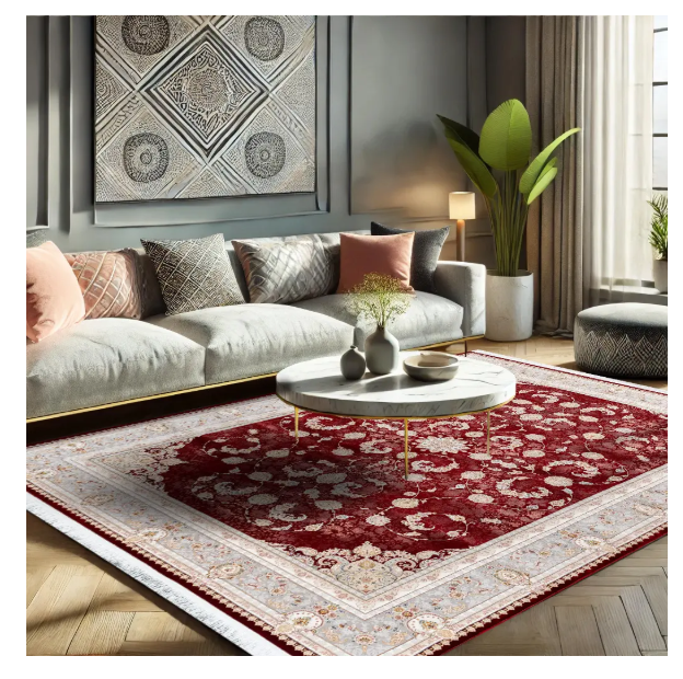 Pile Material Acrylic Rug, Classic Collection-Red 10ES0000