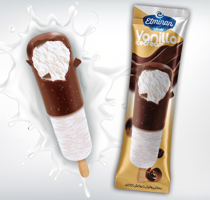 Eminan Coated Stick Ice Cream  Coffee & Vanilla Flavors