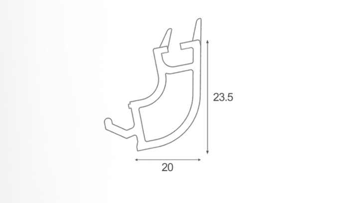 double-glazed glass glazing bead 70mm