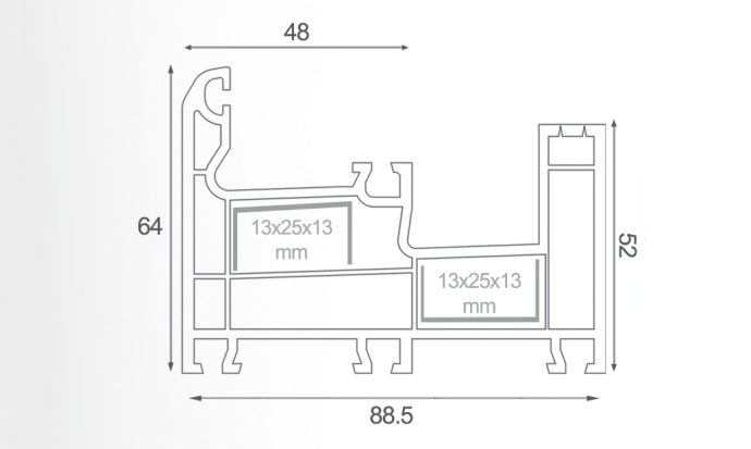 Single-rail frame profile