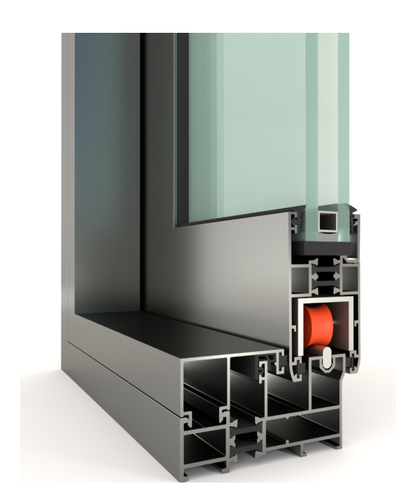 single-rail thermal break sliding window system MTS 77