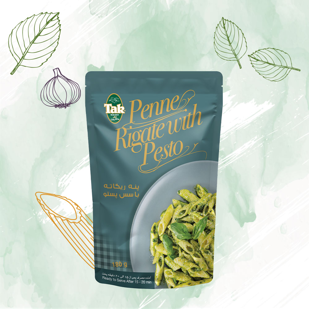 Tak Macaroon Penne Rigate with Pesto Sauce