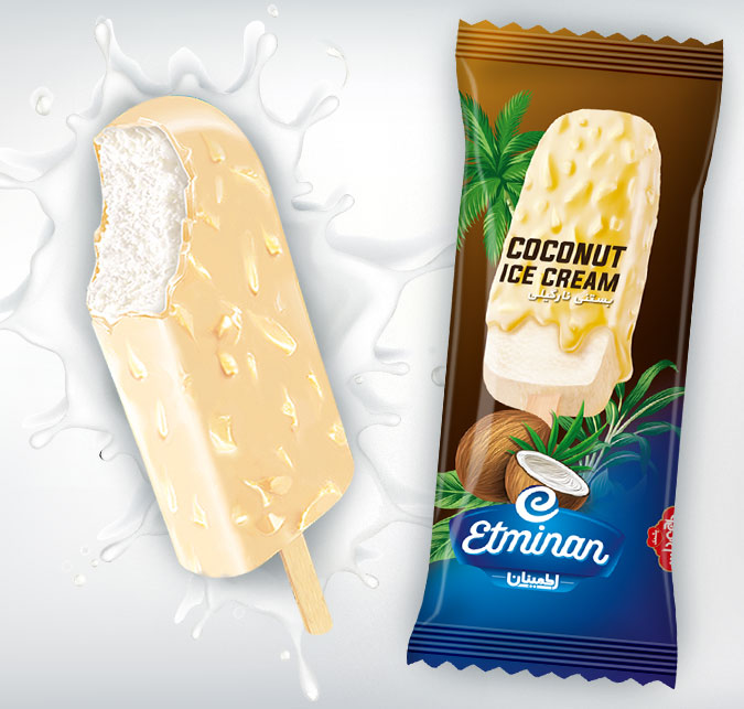 Eminan Premium Stick Ice Cream  Coconut, Nescafe & Chocolate Flavors