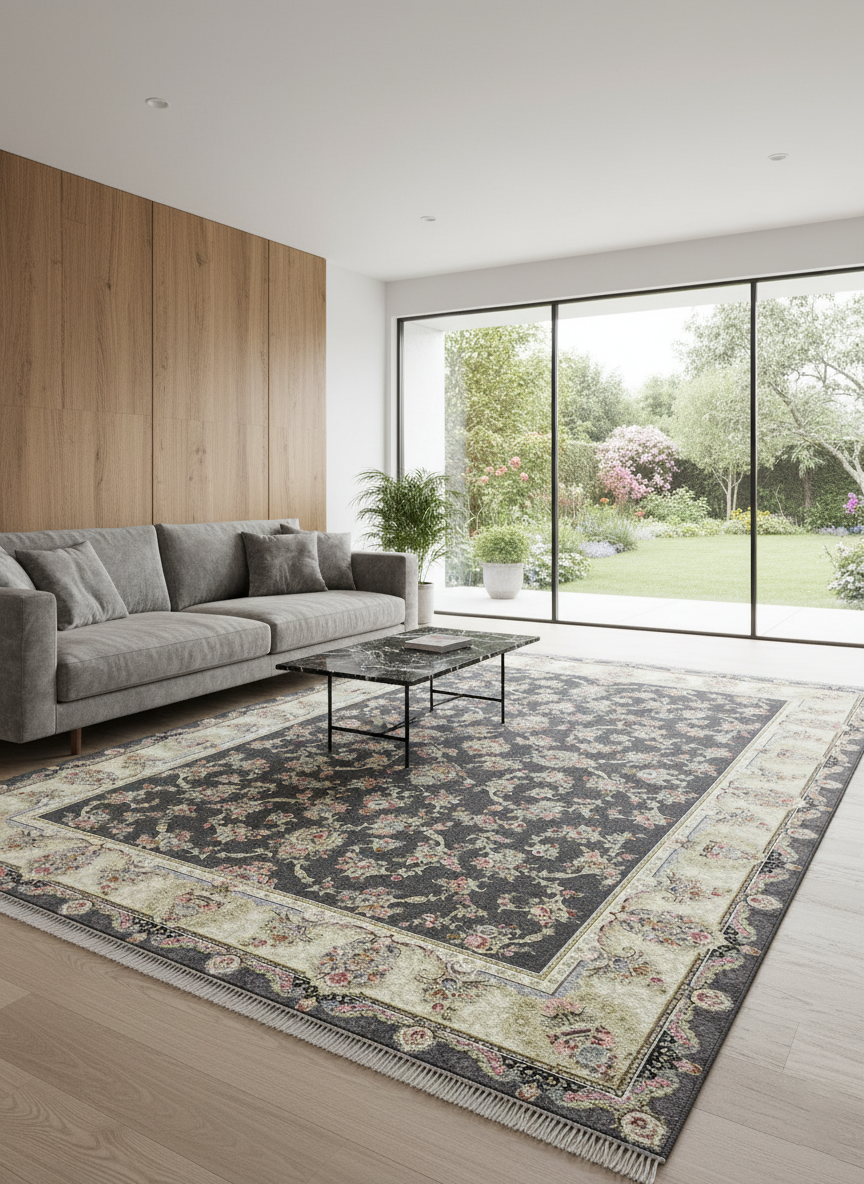 Reeds High-Density Acrylic Machine-Made Persian Carpet