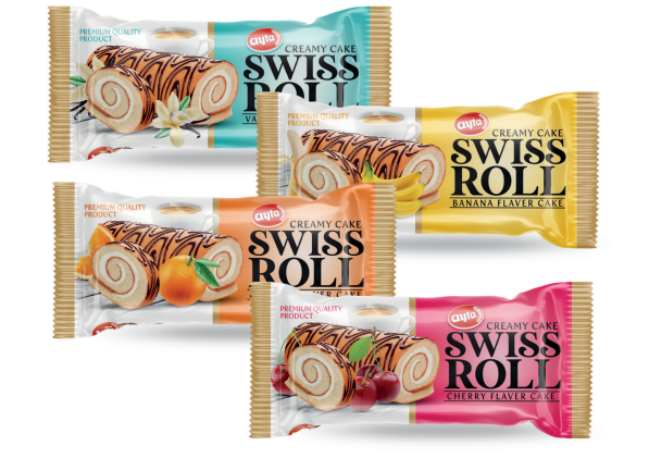 Swiss Roll  Creamy Cake (Vanilla / Banana / Orange / Cherry)