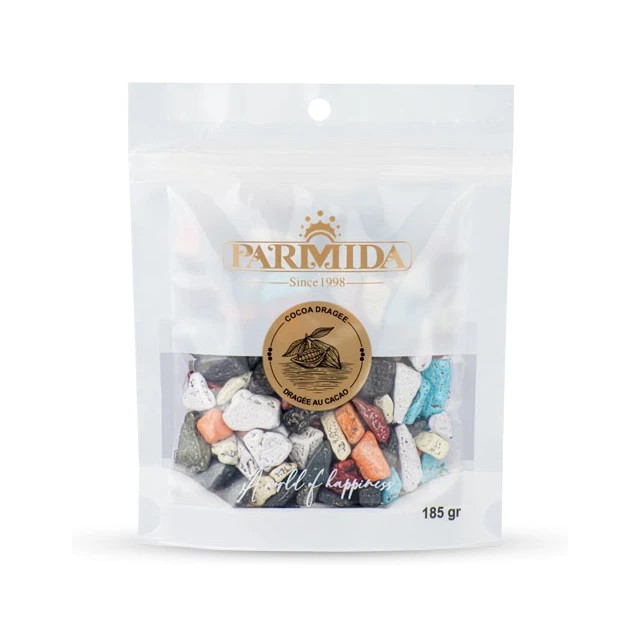 Parmida Colored Stone-Shaped Chocolate Dragees – 185 g