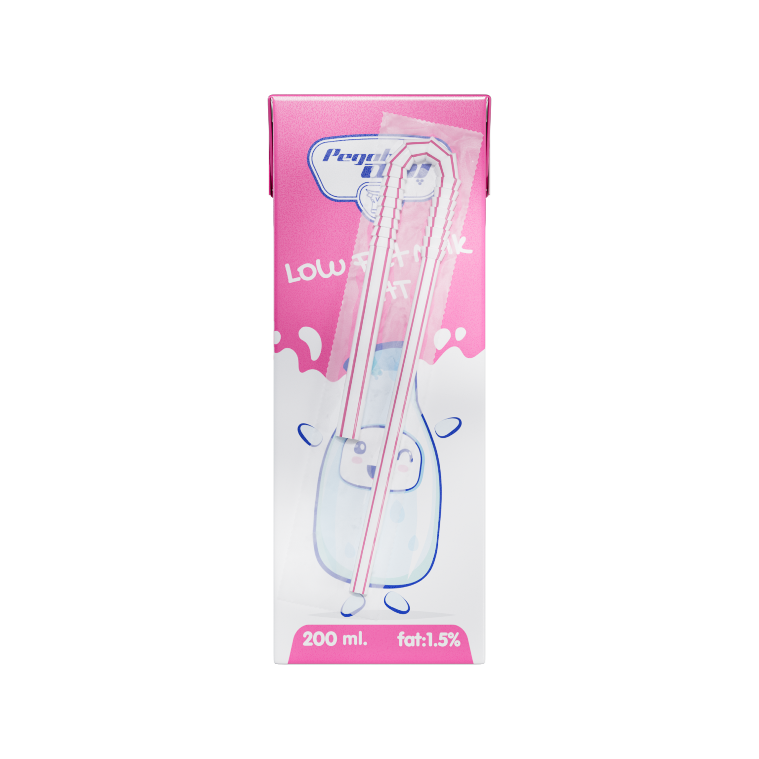 Pegah UHT Low Fat Sterilized Milk - 200 cc Slim Pack