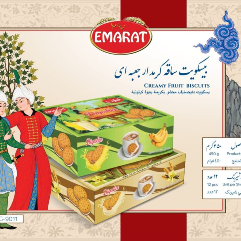بیسکویت دایجستیو کرمدار Emarat – ۴۵۰ گرم