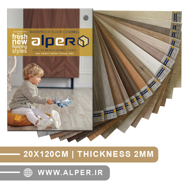LVT Flooring-Made from high-quality PVC materials for home, office, and commercial use