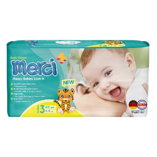 Baby Diaper - Medium Size (3) - 42  Pcs - 4 Packs