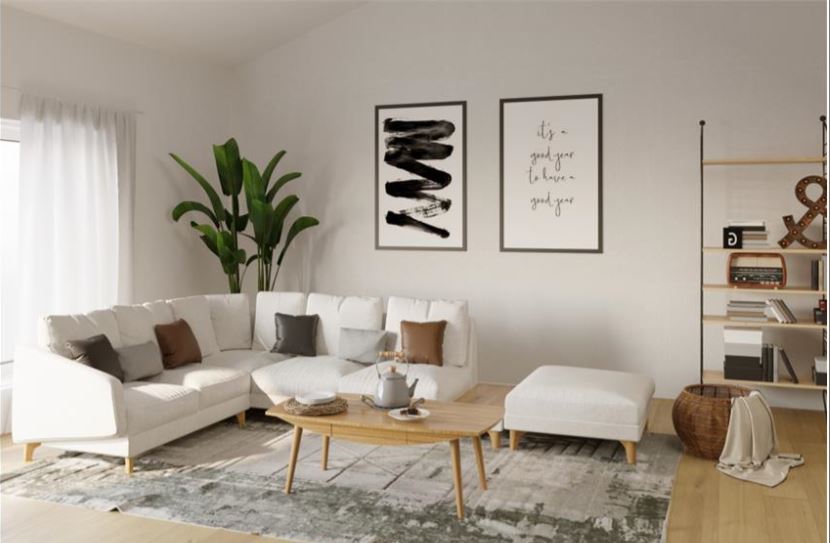 SILVAR , Beech-Veneered Coffee Table with Soft-Close Storage Drawer