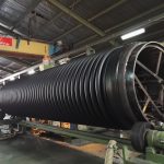Polyethylene pipe with crimped ends (spiral)