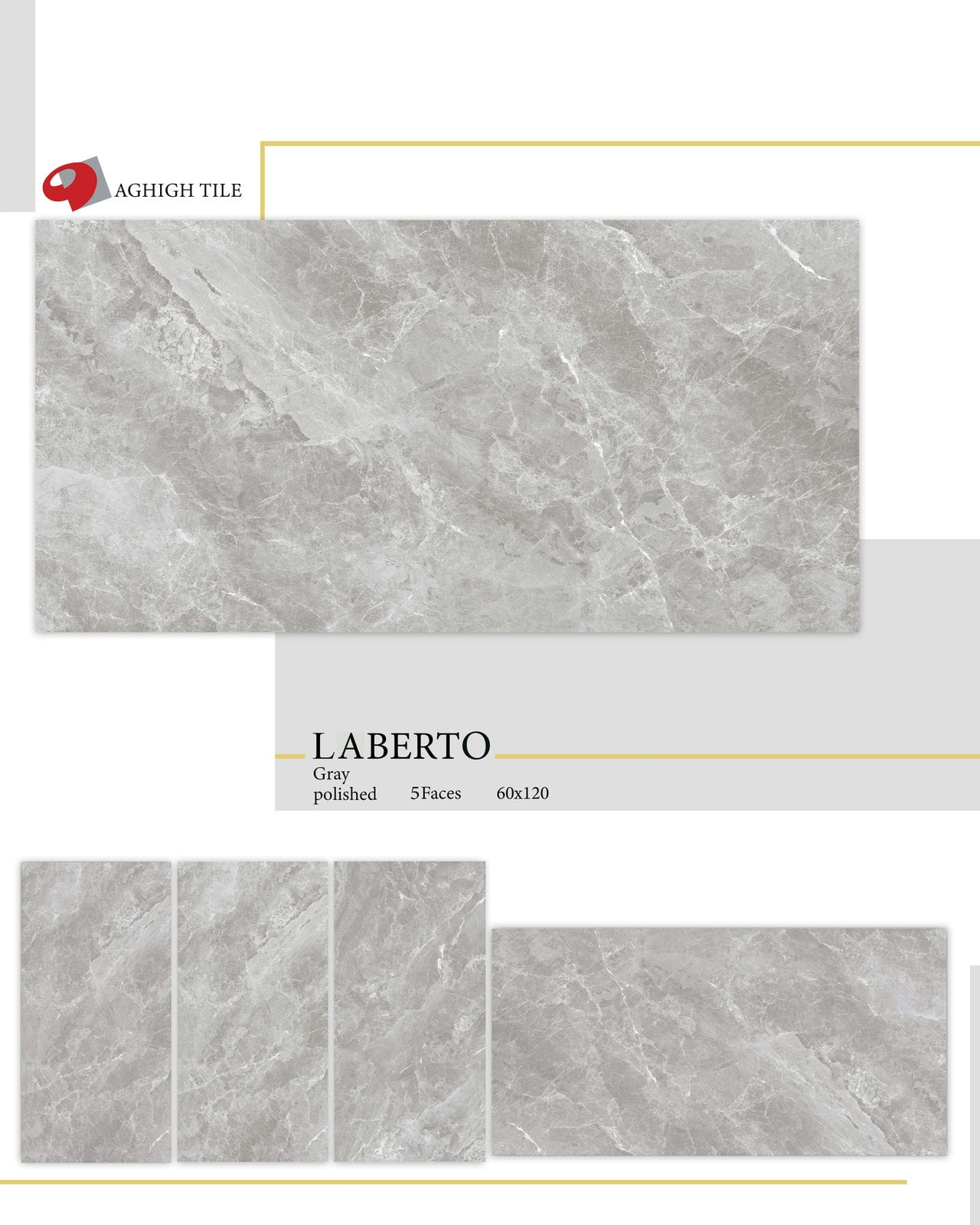 Dark Gray Laberto Tile | 60x120