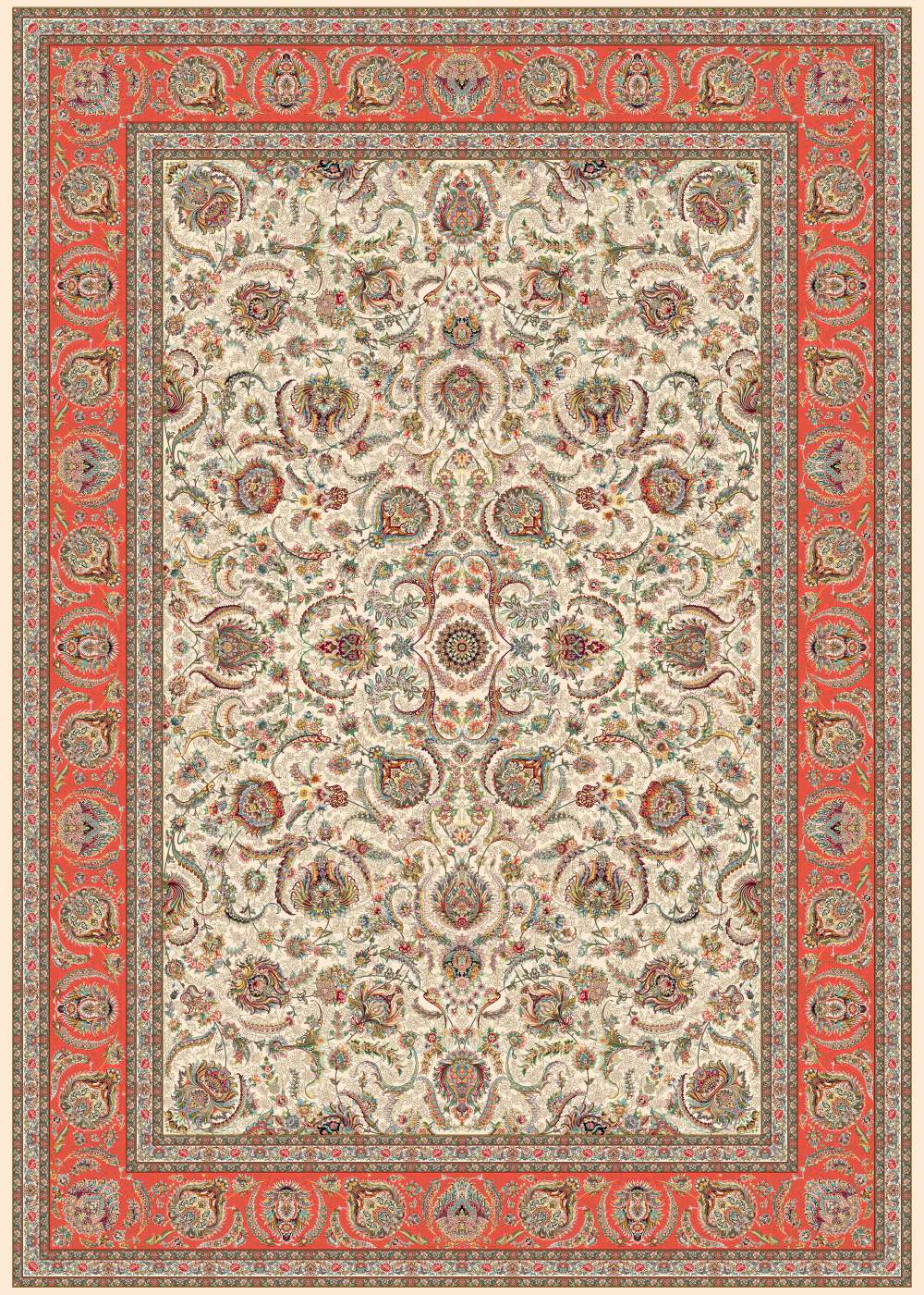 Reeds High-Density Acrylic Machine-Made Persian Carpet
