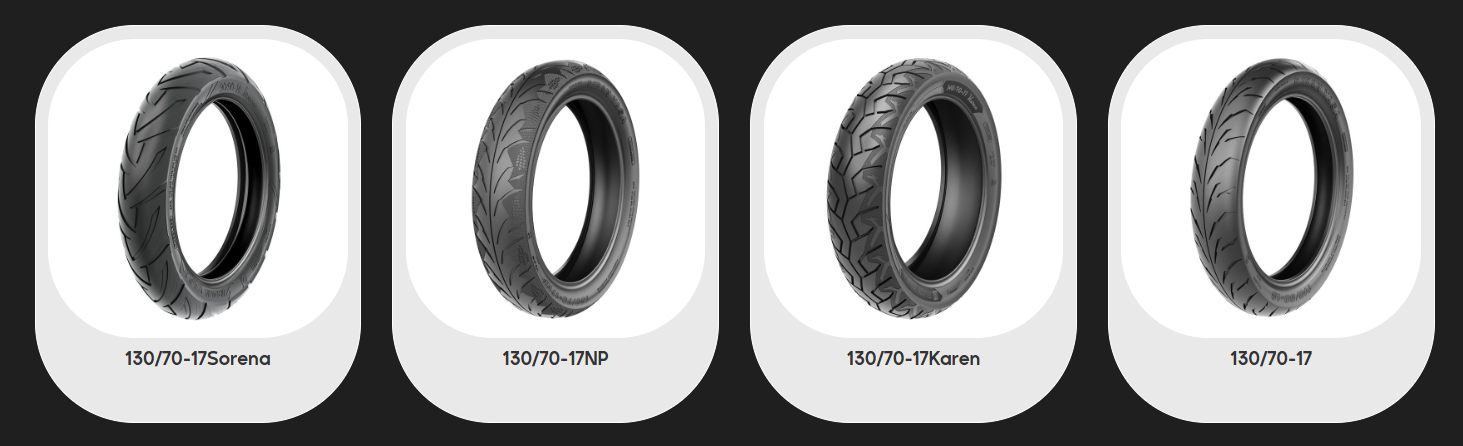 Wide Urban Motorcycle Tire 130/70-17  Front & Rear  6PR