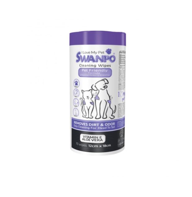 Swan Po Pet Wet Wipes 70 Sheets