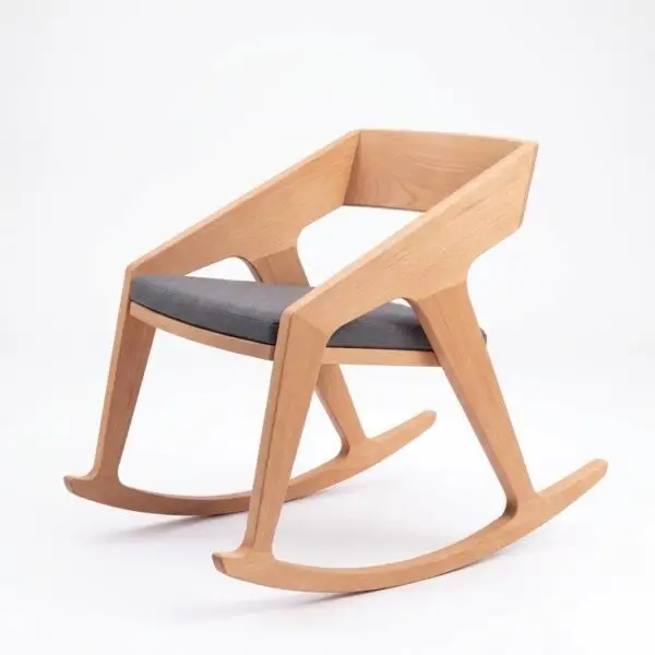 Zed Design Natural Wood Rocking Chair