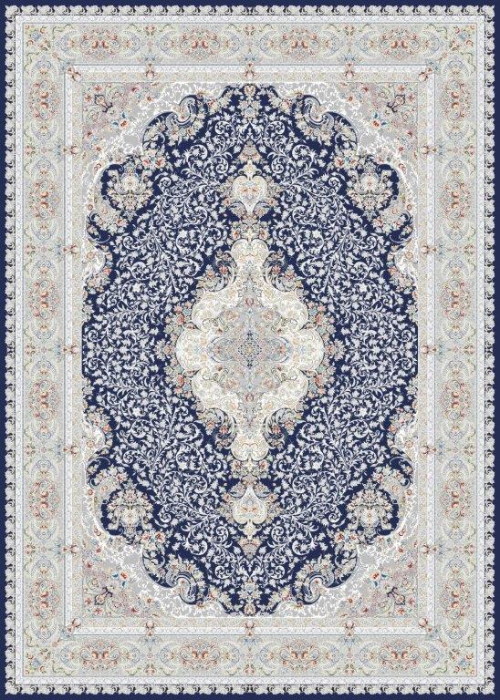 Luxury Classic Medallion Persian Carpet  1200 Reeds (Navy Blue)