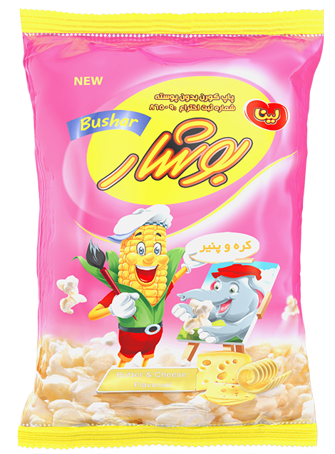 Cheese & Butter flavor Bushar Hulless Popcorn