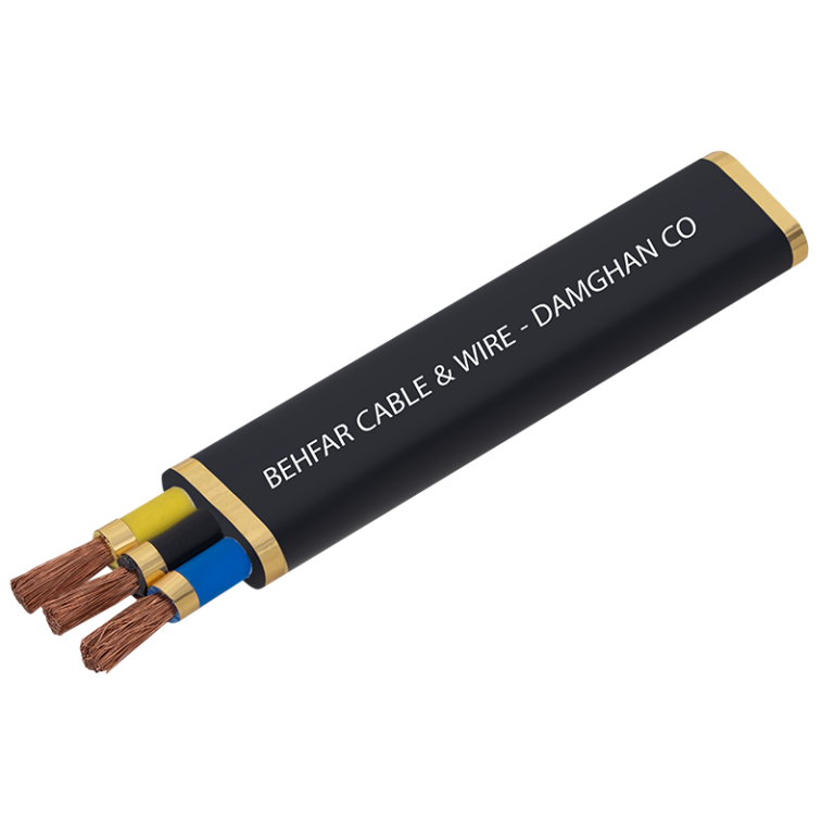 Flat Three-Core Power Cable with PVC Insulation