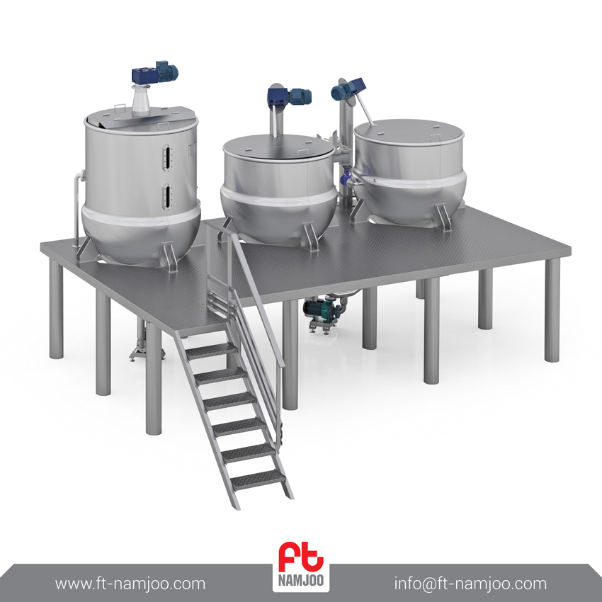 Production line for various non-meat canned products
