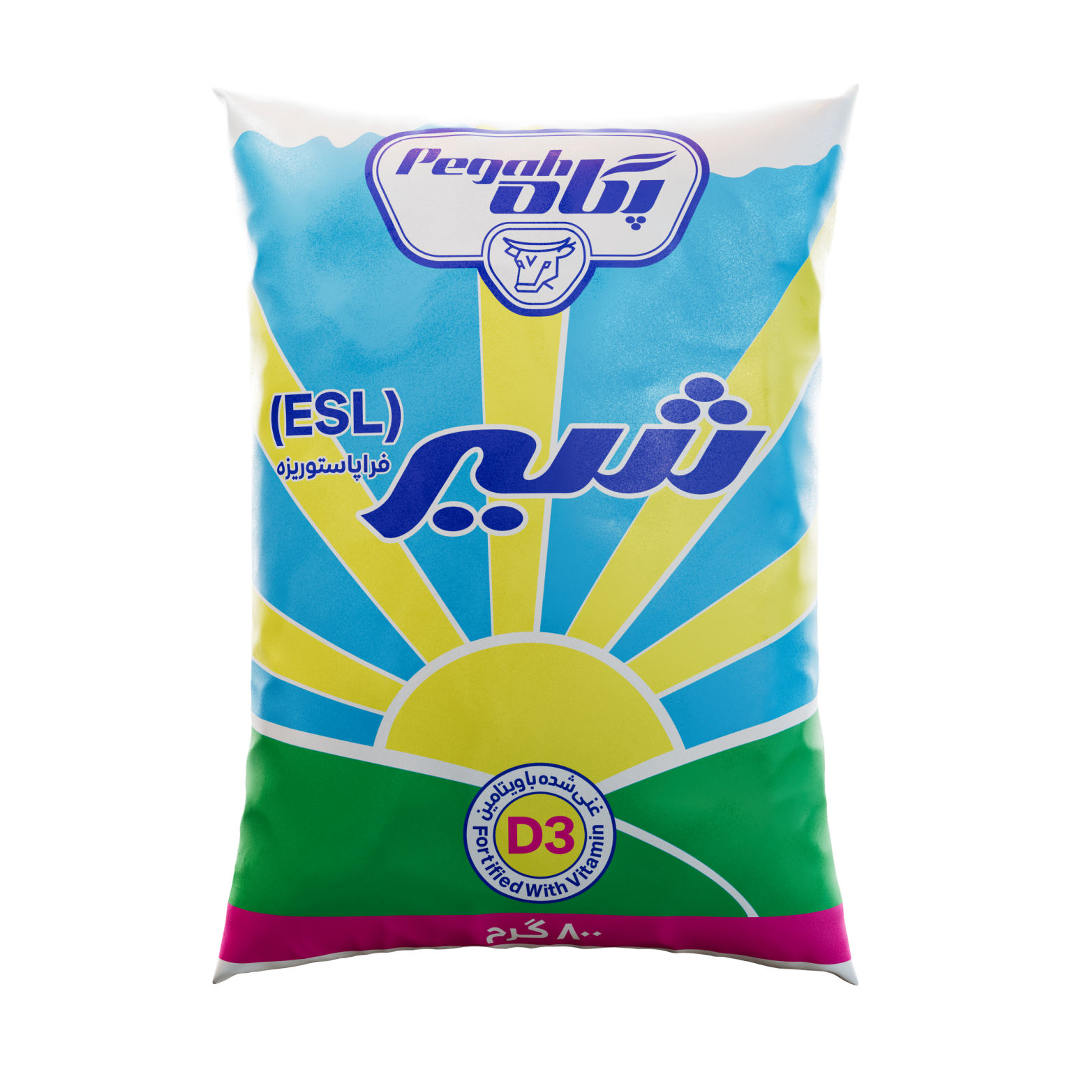 Pegah Pasteurized Low Fat Milk - 900 g Plastic Bag