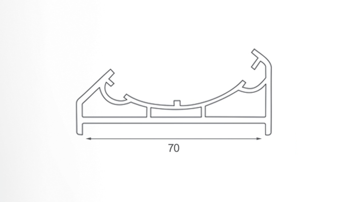 pipe adapter profile 70mm