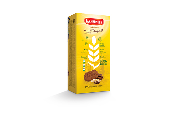 Farkhondeh Multi Cereals Biscuit with CocoaTaste-215gr