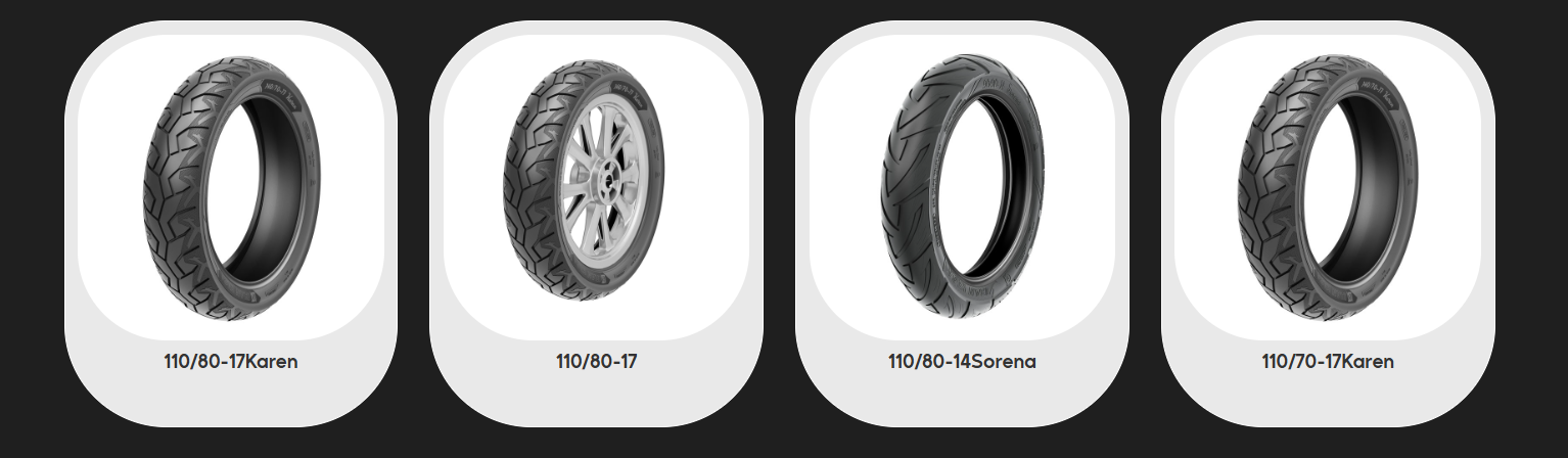 Urban Motorcycle Tires  17 Inch  Front & Rear  6PR