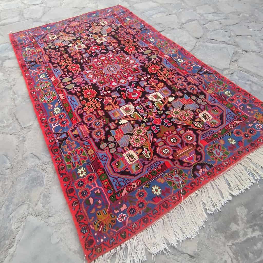 فرش رانر گلدار دستباف ایرانی