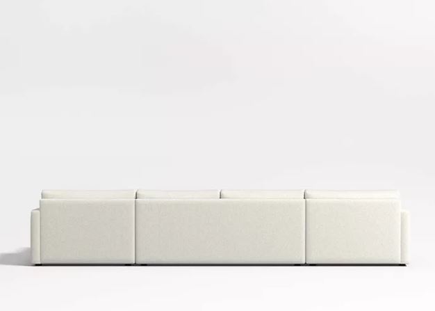 Zed Design Ilya U-Shaped Comfort Sofa with Solid Natural Wood Frame