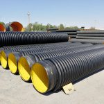 Polyethylene pipe with crimped ends (spiral)