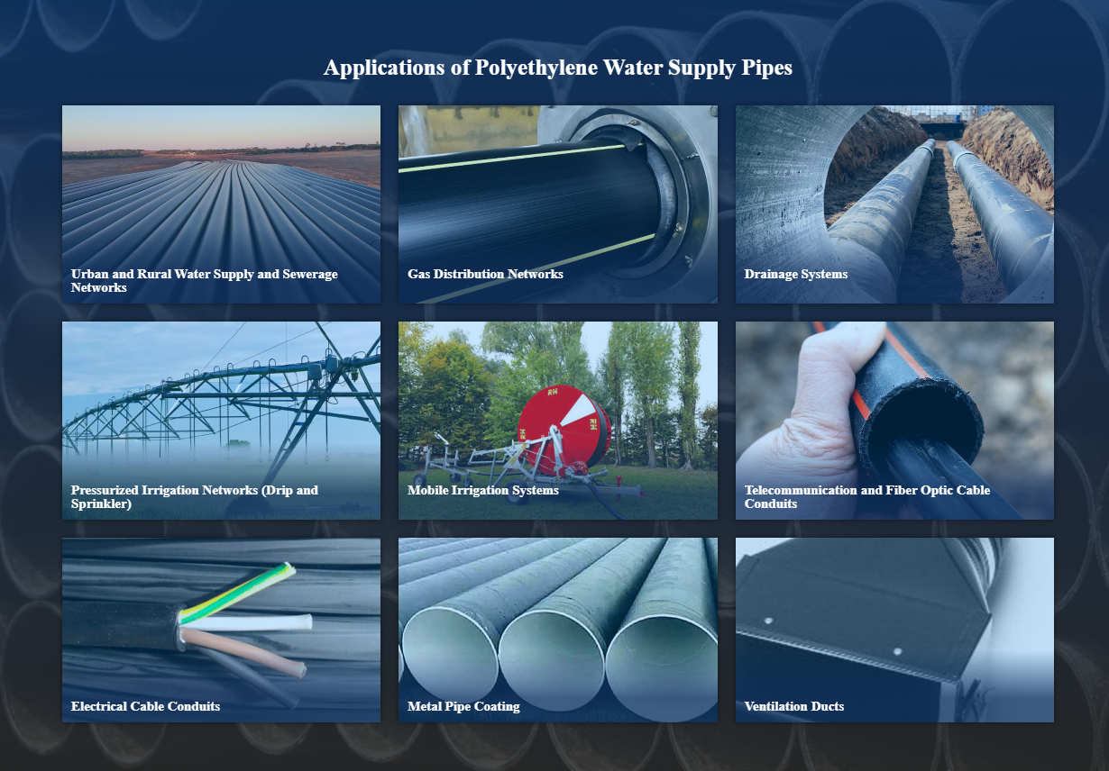 Polyethylene Pipes (HDPE & LDPE) for Water Supply and Irrigation Systems