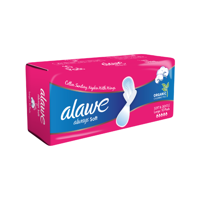 Alawe Fluff Cotton Sanitary Napkins – Large Size