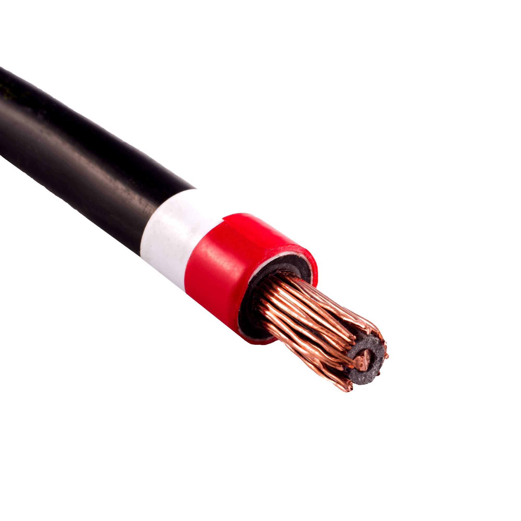 Concentric cables with a cross-section of 1x6+6