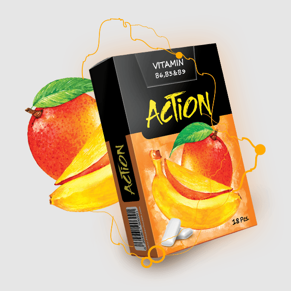 Caffeine Free Banana and Mango Chewing gum