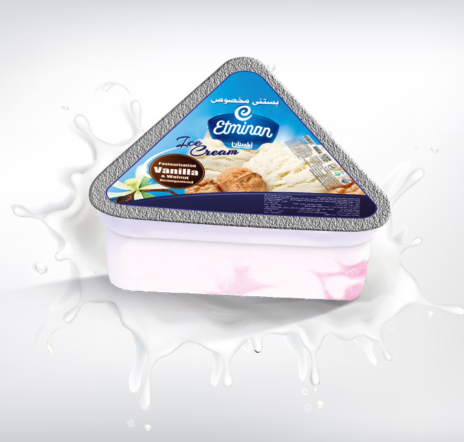 Triangular Vanilla Pasteurized & Homogenized Ice Cream