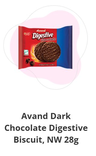 Avand Dark Chocolate Digestive Biscuits 28g