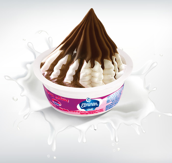 Vanilla Pasteurized & Homogenized Cup Ice Cream with Cocoa Topping (Romika)