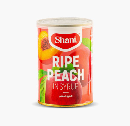 Canned Ripe Peach Compote in Syrup