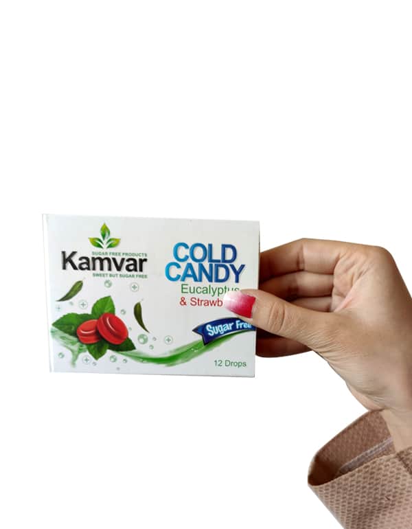 Kamvar Sugar-Free Cooling Hard Candy Assorted Fruit & Mint Flavors -30g
