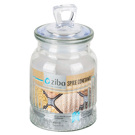 Square Glass Spice Jar