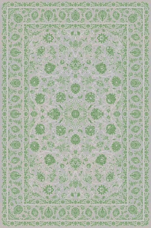 Persian Traditional Floral Carpet  700 Reeds (Green Edition)