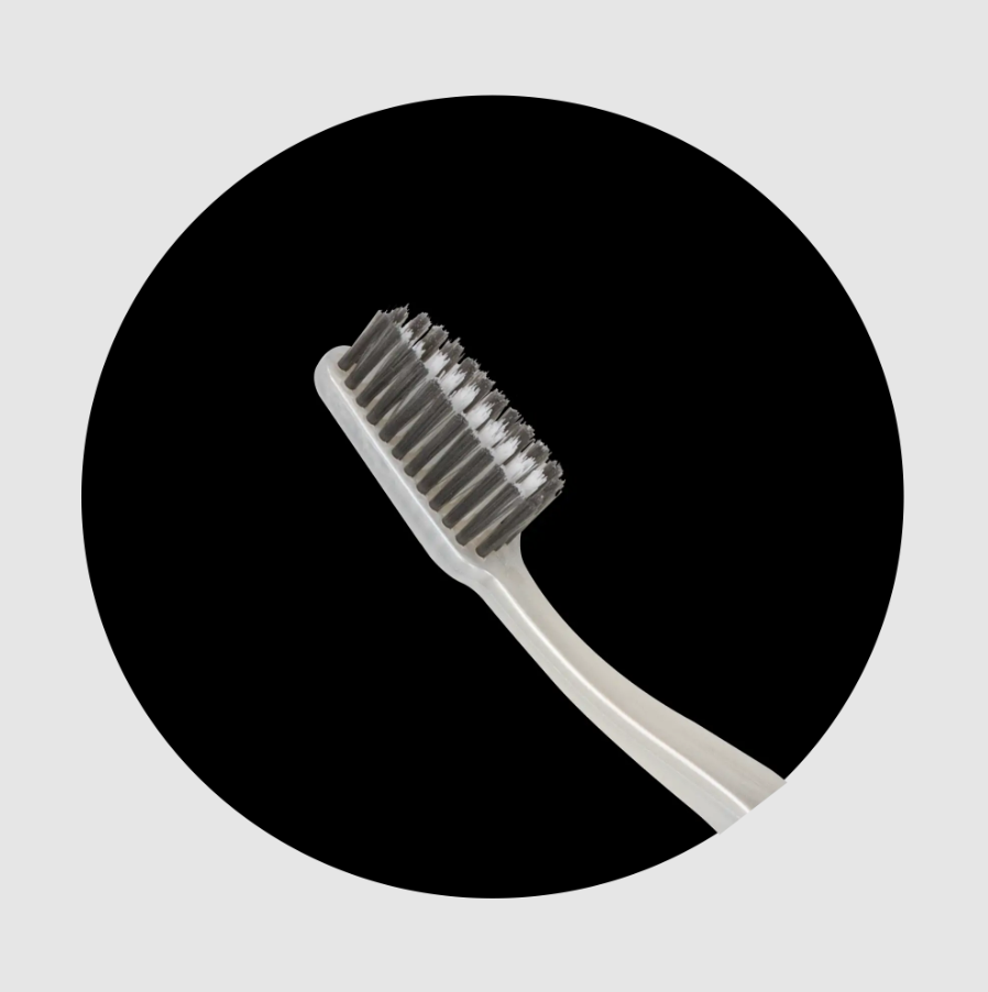HiDent diamond orthodontic charcoal soft toothbrush with cap